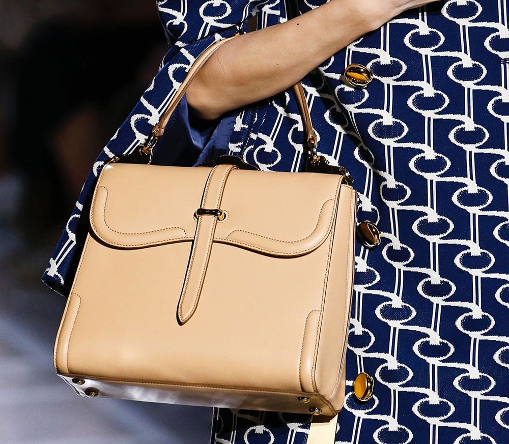 Reference image illustrating Prada Spring 2019 Top Handle and Frame Bags: A Shift Toward Refined Luxury