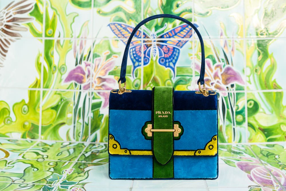 Reference image illustrating Prada Velvet Cahier Bags: A Statement Velvet Collection for the Discerning Collector