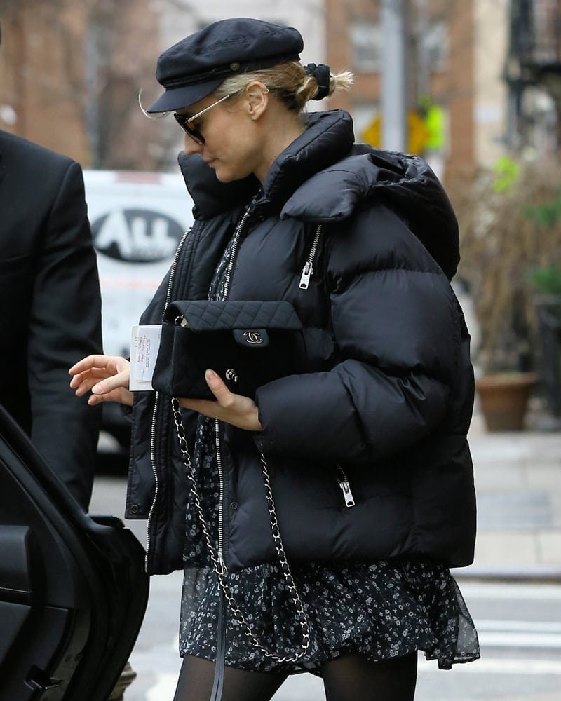Reference image illustrating Pre-Fall 2019 Street Style: Prada and Versace Bags Celebrities Are Carrying in NYC