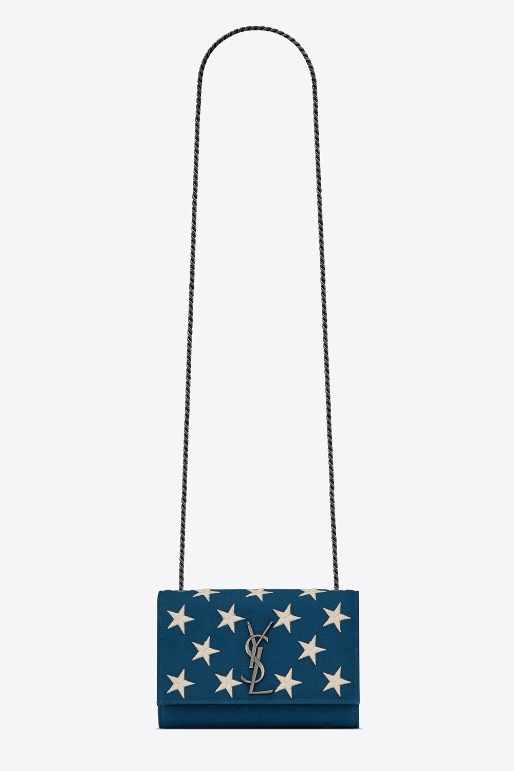Reference image illustrating Saint Laurent’s Americana Collection: The Kate and College Bags Reimagined with Patriotic Flair