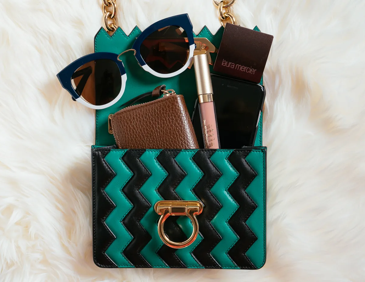 Reference image illustrating Salvatore Ferragamo ZigZag Mini Flap Bag Review: A Bold Summer Essential