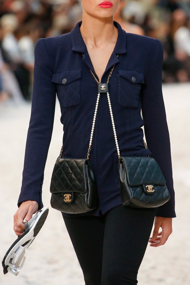 Reference image illustrating SS19 Runway Trend: How Designers Made the Double Handbag Look a Luxury Essential