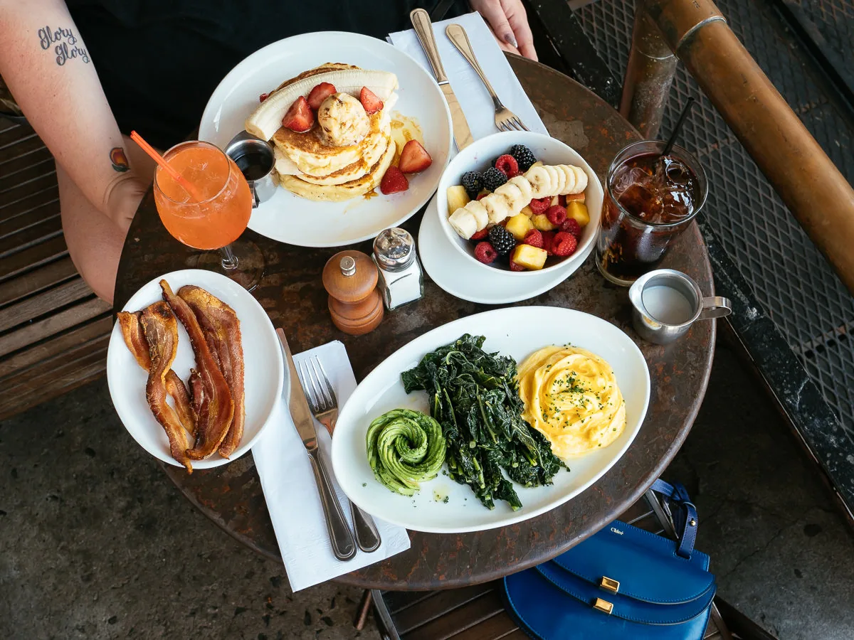 Reference image illustrating Summer Brunch in Brooklyn: Mansur Gavriel and Chloé Bags at Five Leaves Cafe