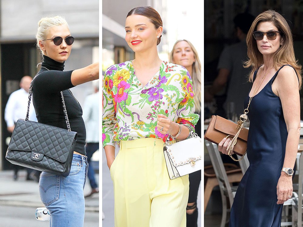 Reference image illustrating Supermodel Street Style: Louis Vuitton, Fendi, and Chanel Bags Spotted on Celebrities