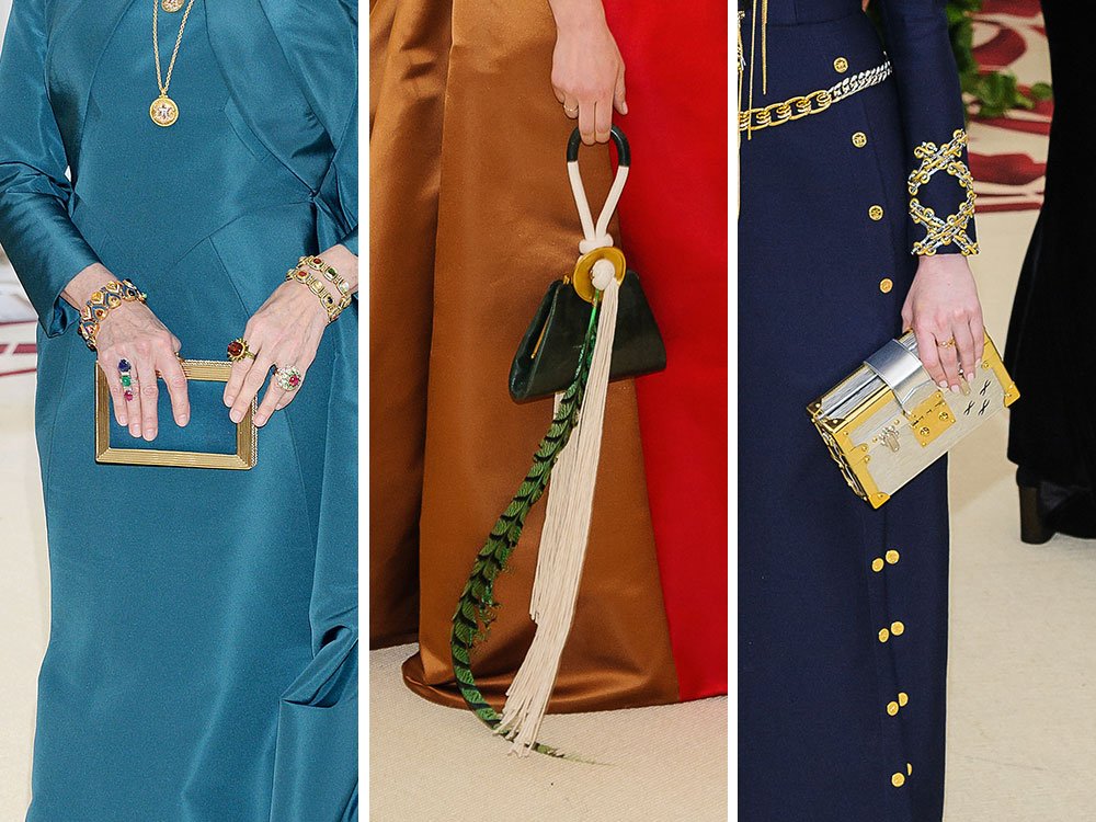 Reference image illustrating The Most Memorable Handbags from the 2018 Met Gala Red Carpet