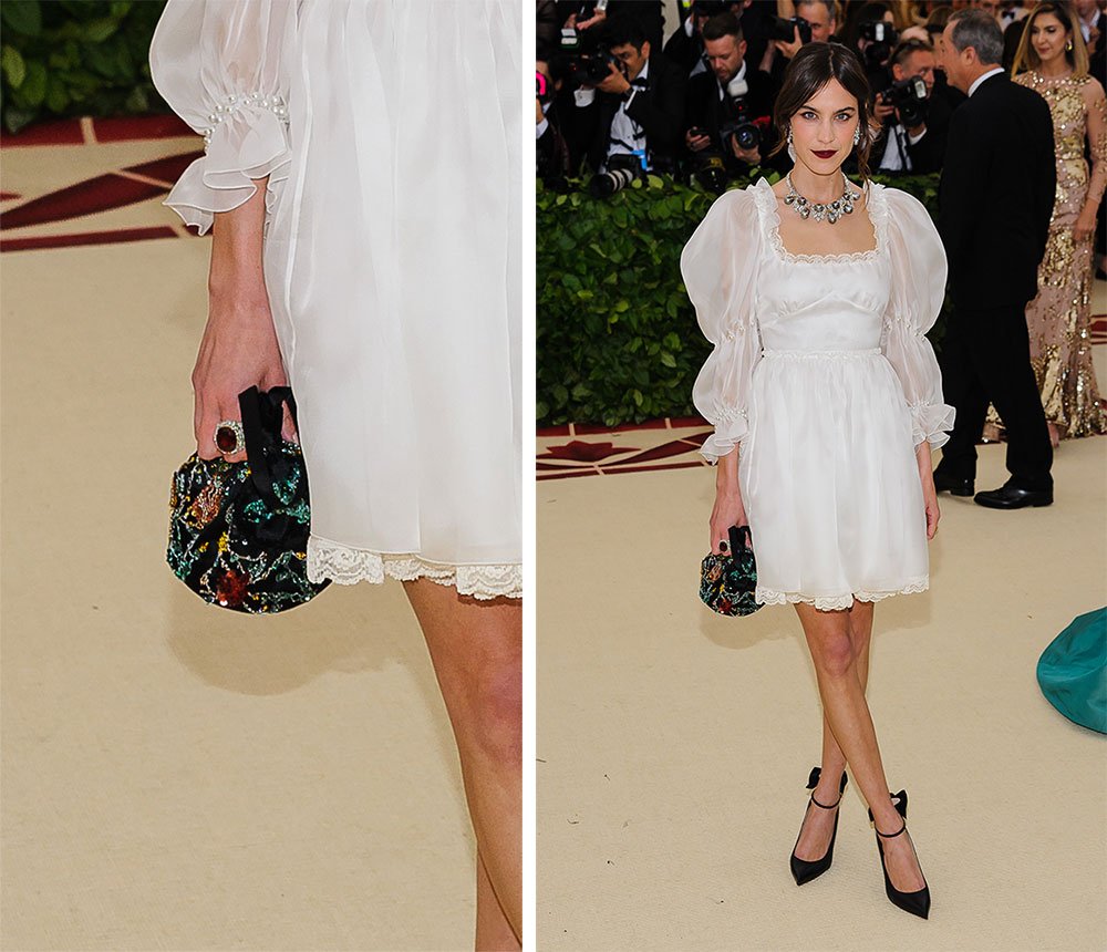 Reference image illustrating The Most Memorable Handbags from the 2018 Met Gala Red Carpet