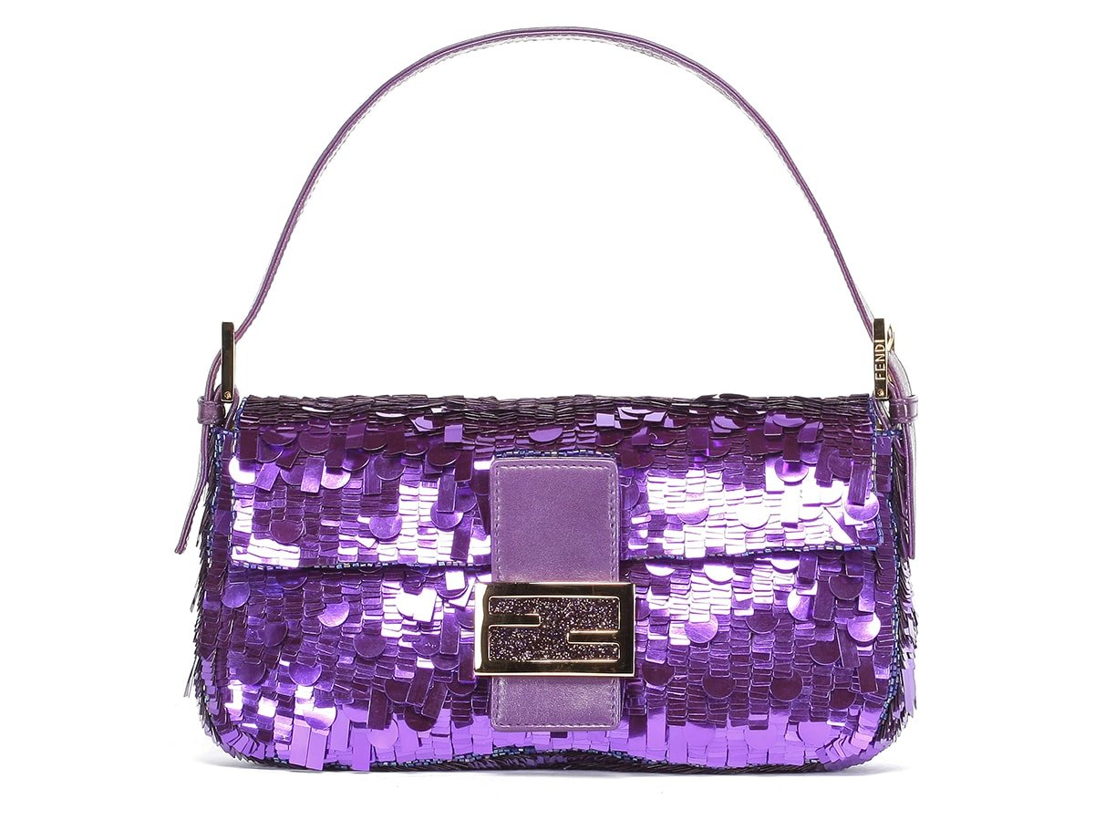 Reference image illustrating The Return of the Purple Sequin Fendi Baguette: Pre-Order the Iconic Carrie Bradshaw Bag