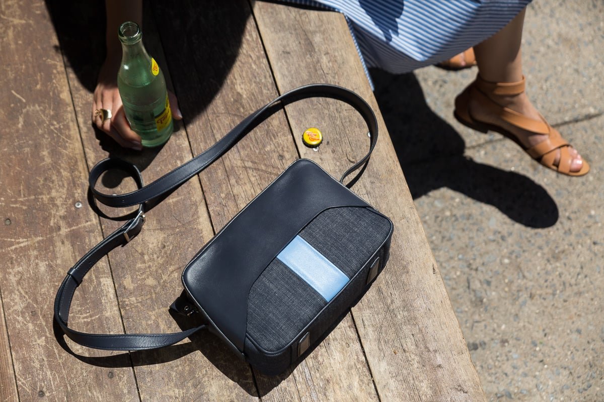 Reference image illustrating Tibi Garcon vs Bébé Camera Bag Review: Sleek Italian Leather Meets Cool Stripes