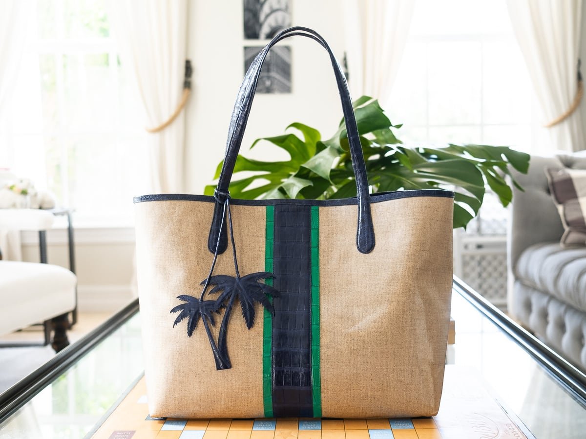 Reference image illustrating Tina Craig x Nancy Gonzalez Tote Review: A Lightweight Summer Staple with Croc Accents