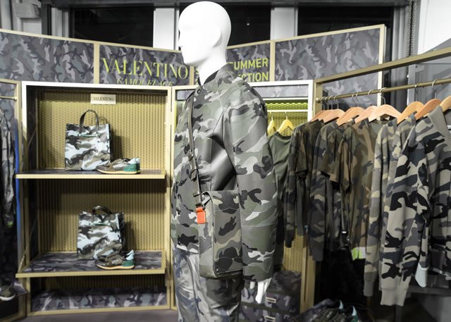Reference image illustrating Valentino Camouflage Collection: Laser-Cut Leather Meets Military Edge