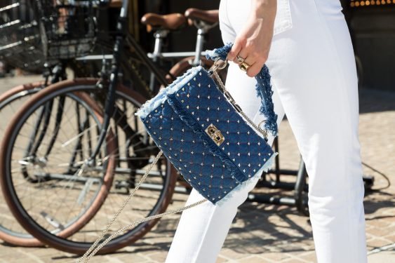 Valentino Rockstud Spike Chain Bag in Denim: A Fresh Take on a Luxury Icon thumbnail