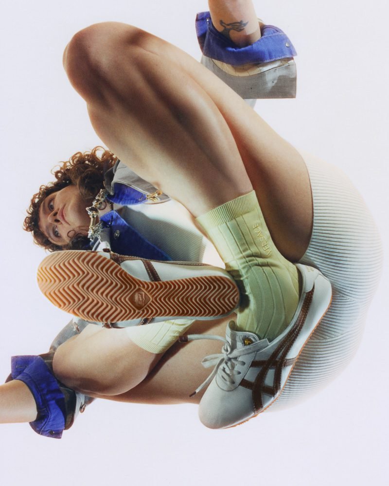Reference image illustrating Versace and Onitsuka Tiger Tai-Chi Sakura Sneaker: A Retro Runner Reimagined for Spring 2026