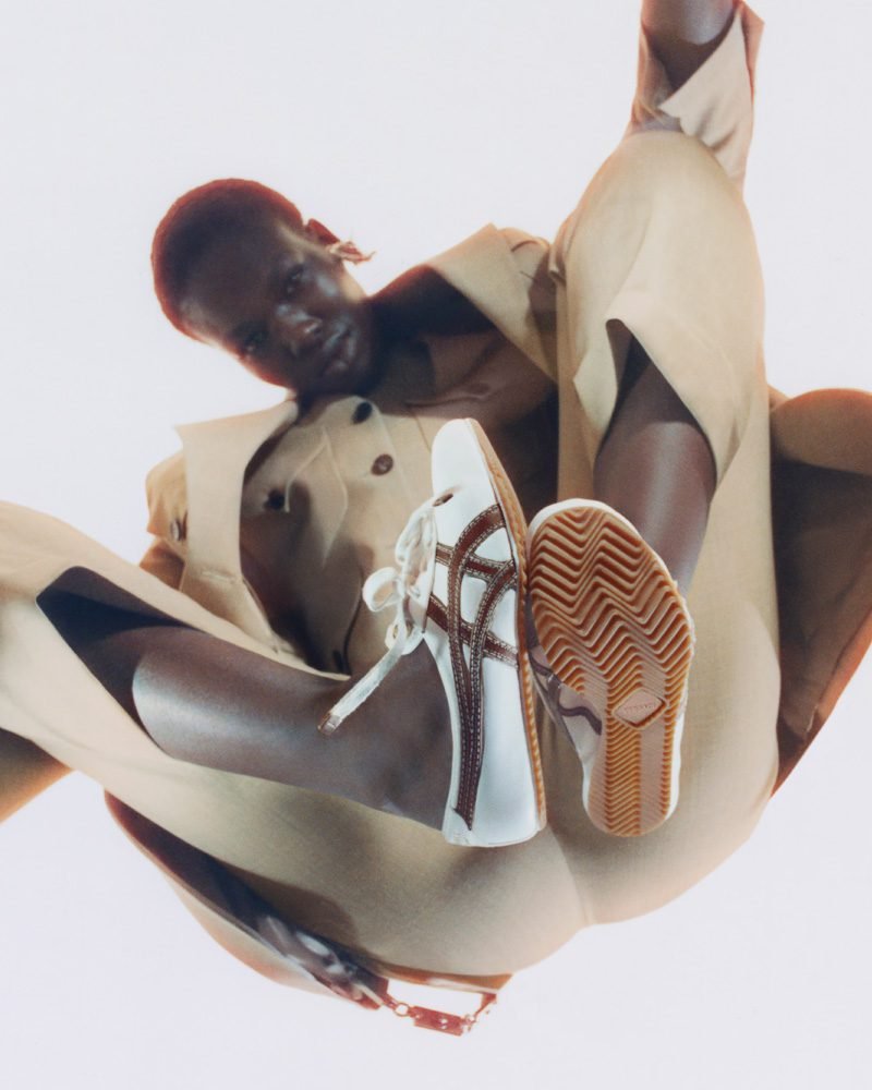Reference image illustrating Versace and Onitsuka Tiger Tai-Chi Sakura Sneaker: A Retro Runner Reimagined for Spring 2026