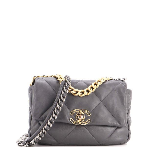 Reference image illustrating Chanel 19 Flap Bag Quilted Stitched Lambskin Medium: A Comprehensive Guide