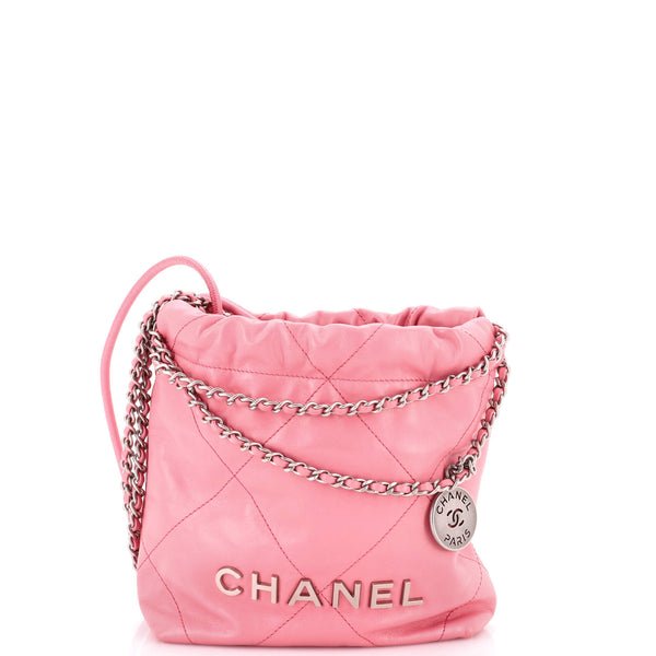 Reference image illustrating Chanel 22 Chain Hobo Quilted Calfskin Mini: A Comprehensive Guide