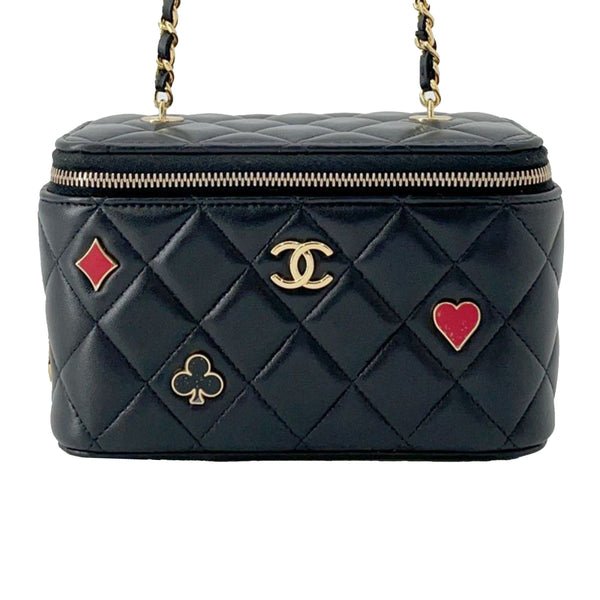 Reference image illustrating Chanel Coco Casino Vanity Case with Chain: A Collector’s Guide to the Quilted Lambskin Small