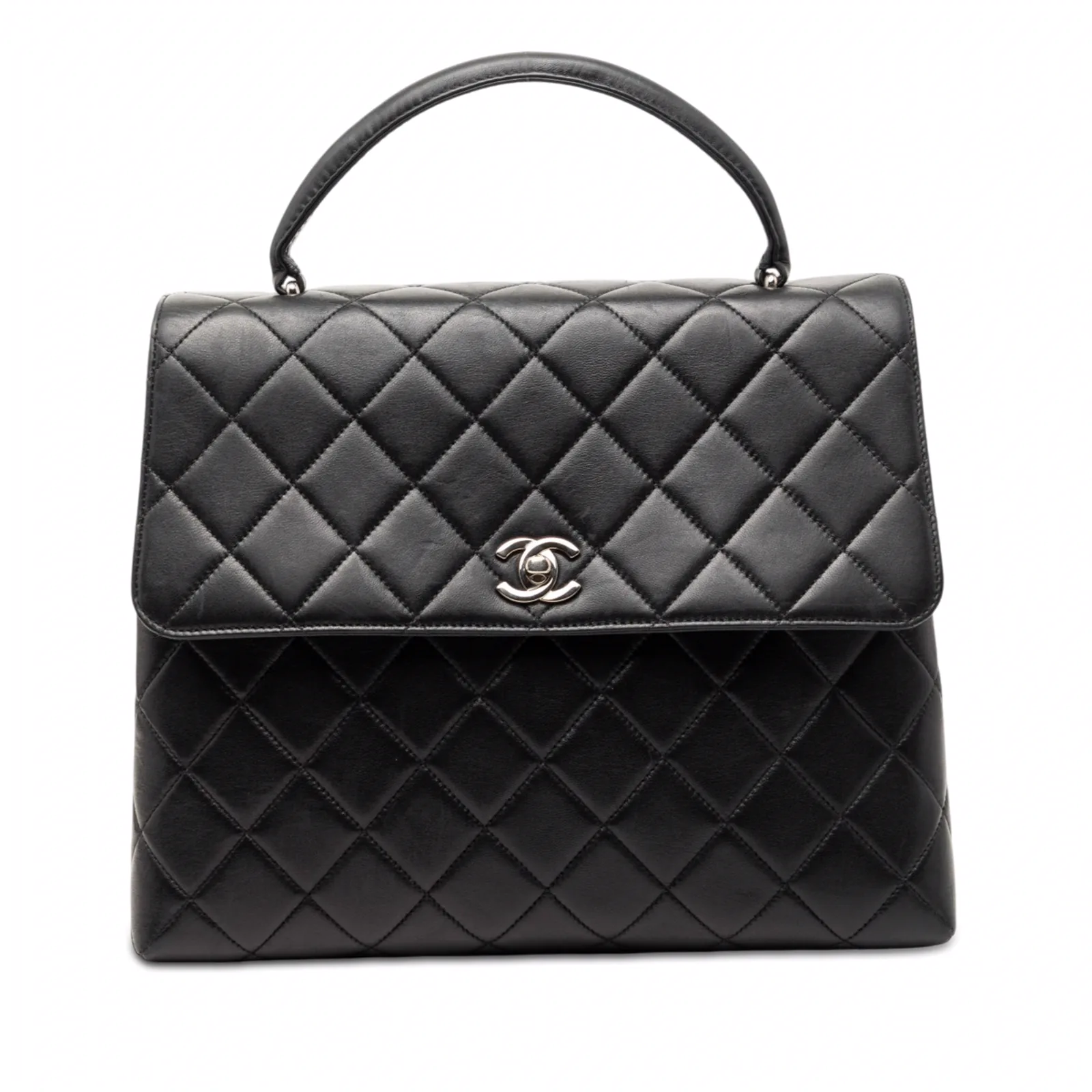 Chanel Vintage Classic Top Handle Flap Bag Quilted Lambskin Jumbo: A Timeless Investment thumbnail