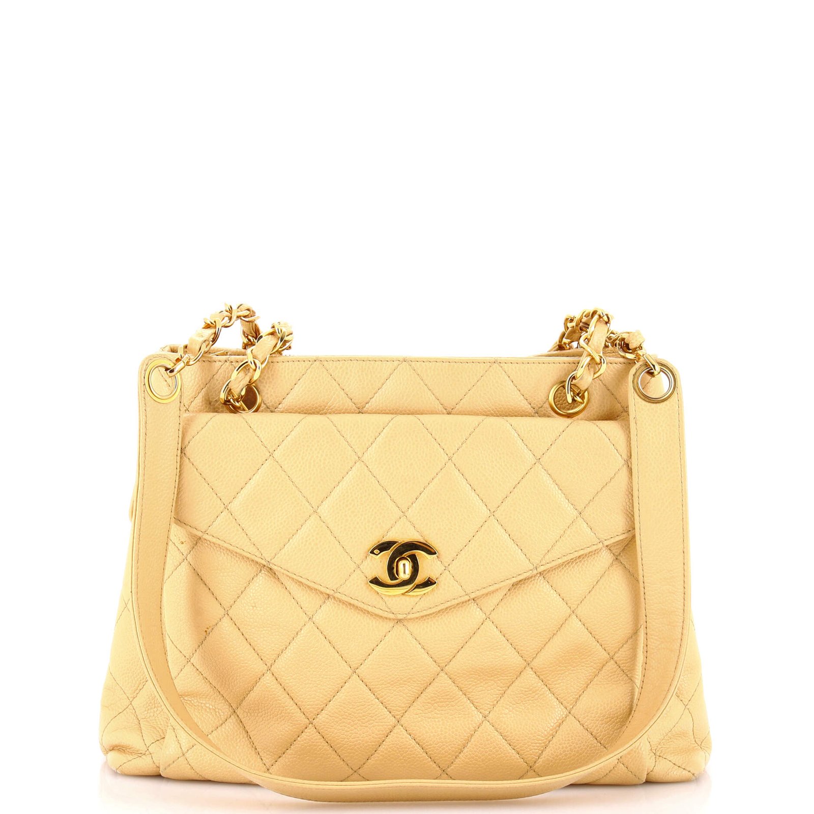 Chanel Vintage Front Pocket Shoulder Bag Quilted Caviar Medium: A Collector’s Guide cover image