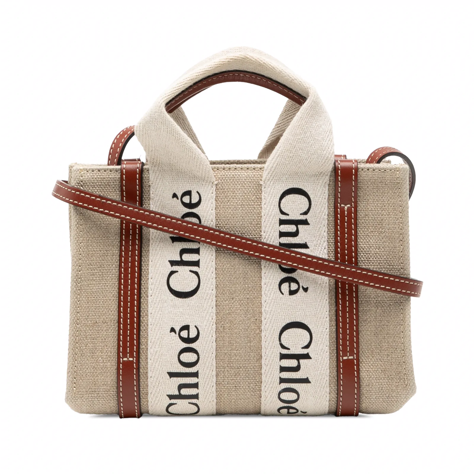 Chloé Woody Convertible Tote Canvas with Leather Small: A Comprehensive Guide cover image