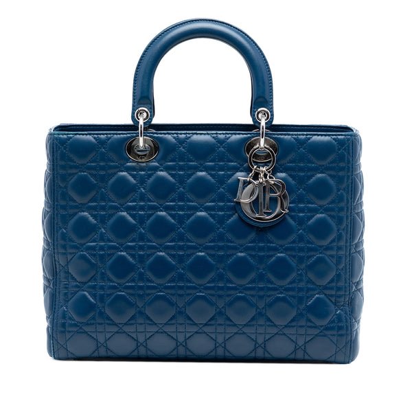 Reference image illustrating The Lady Dior Bag Cannage Quilt Lambskin Large: A Timeless Icon of Luxury