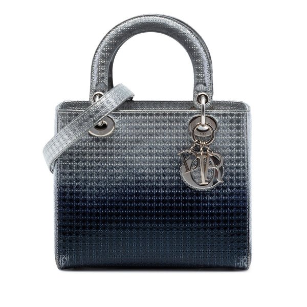 Reference image illustrating Lady Dior Bag Micro Cannage Ombre Metallic Calfskin Medium: A Comprehensive Guide
