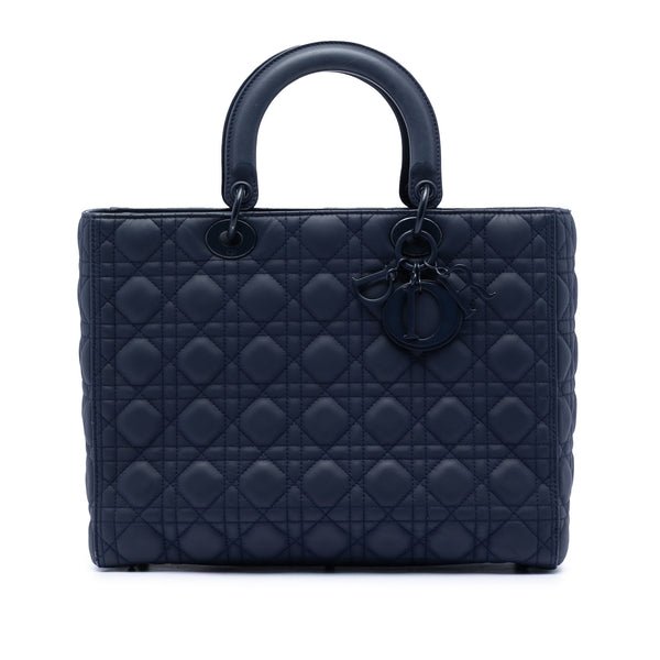 Reference image illustrating Ultra Matte Lady Dior Bag Cannage Quilt Calfskin Large: A Comprehensive Review