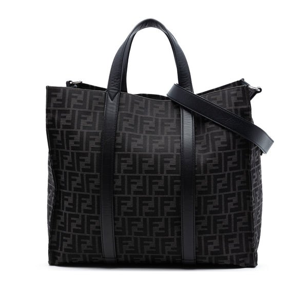 Reference image illustrating Fendi Convertible Open Tote Zucca Jacquard Fabric and Leather Large: A Comprehensive Review