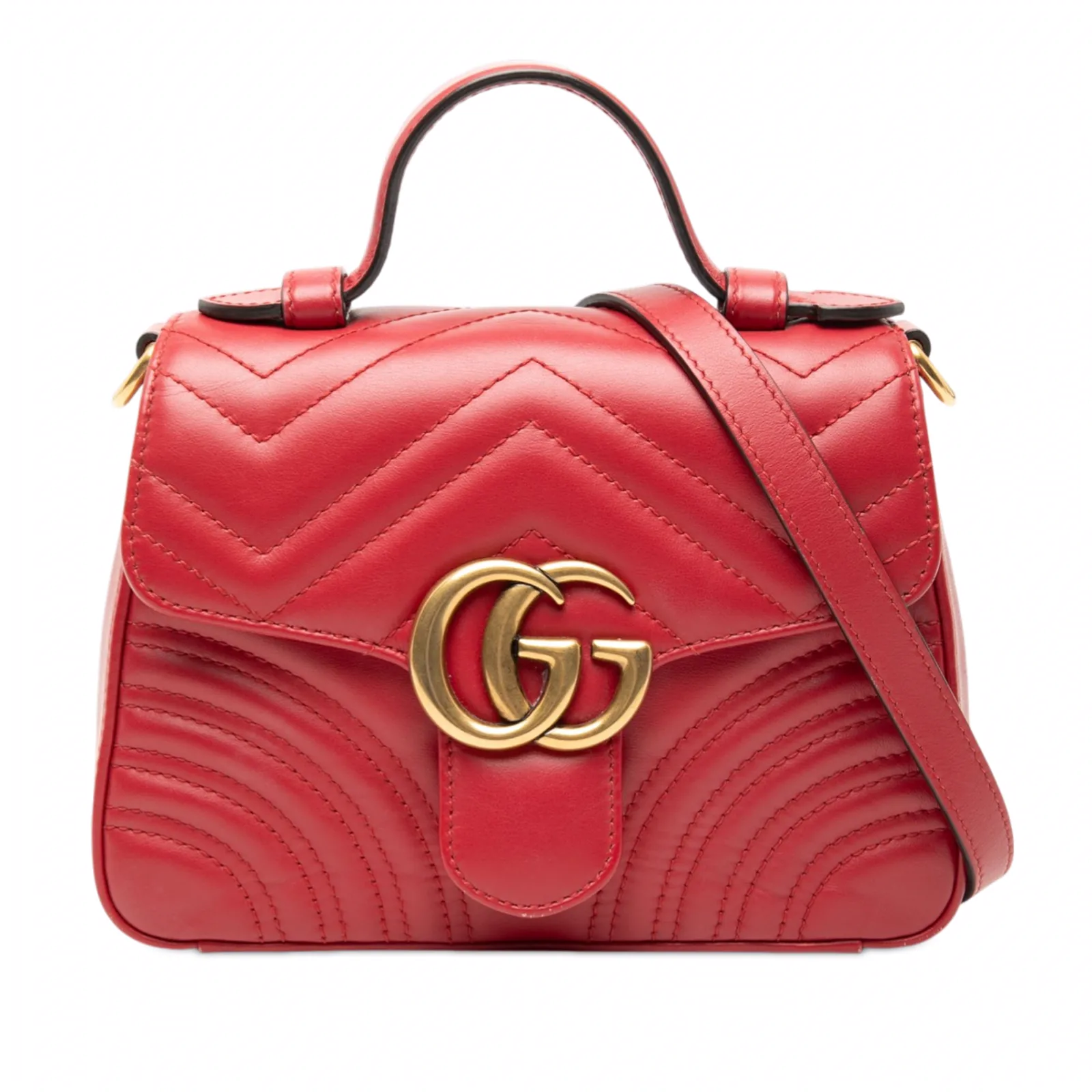 Gucci GG Marmont Top Handle Flap Bag Matelasse Leather Mini: A Comprehensive Guide cover image