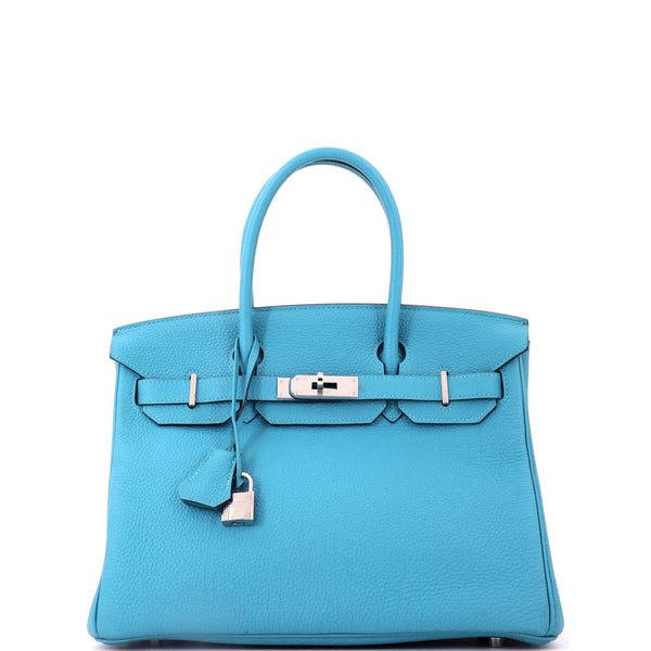 Reference image illustrating Hermès Birkin 30 Turquoise Togo with Palladium Hardware: A Collector’s Guide