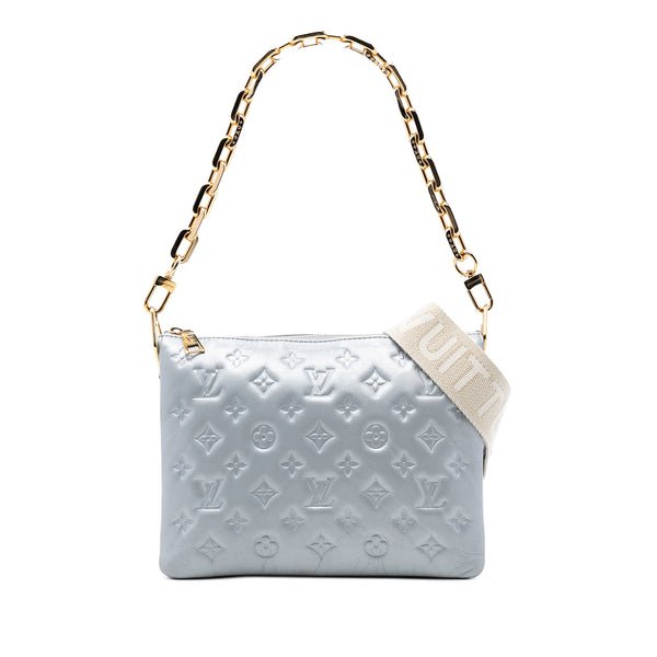 Reference image illustrating Louis Vuitton Coussin Bag Monogram Embossed Lambskin PM: A Modern Icon in Soft Lambskin