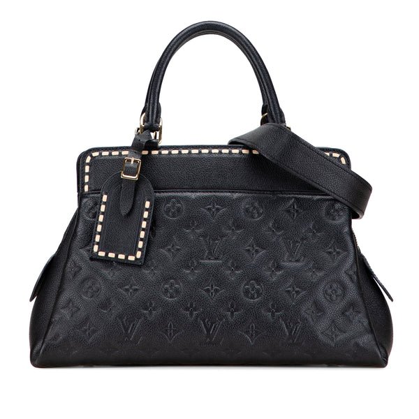 Reference image illustrating Louis Vuitton Vosges Handbag Whipstitch Monogram Empreinte Leather MM: A Detailed Review