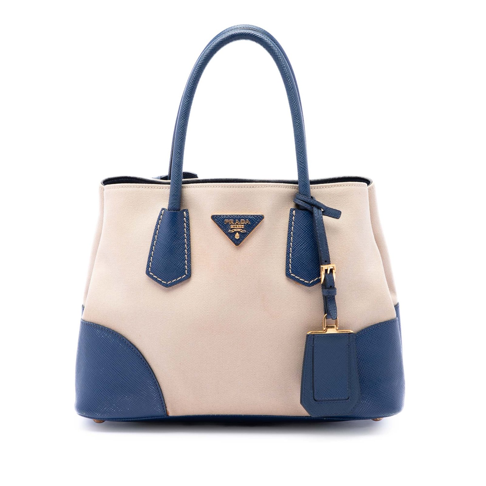 Prada Cuir Double Tote Canvas and Saffiano Leather Small: A Comprehensive Guide cover image