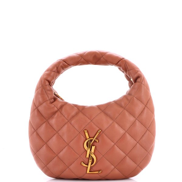 Reference image illustrating Saint Laurent Icarino Bag Quilted Leather: A Pre-Loved Pink Icon
